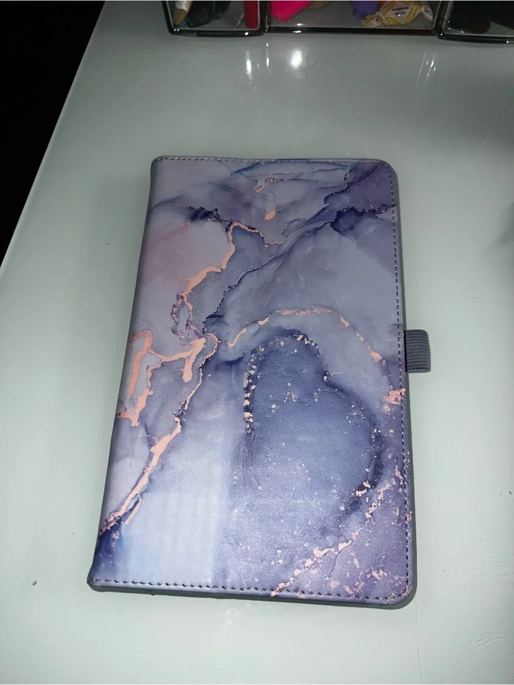 Fintie Purple Marble Folio Tablet Case with Gold Vein Accent